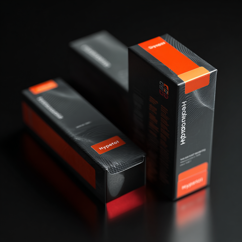 product package on neutral background